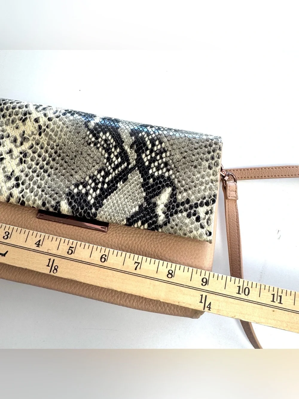 Ted Baker Alani Pink Leather Snakeskin Embossed Crossbody Shoulder Bag Glam Y2K